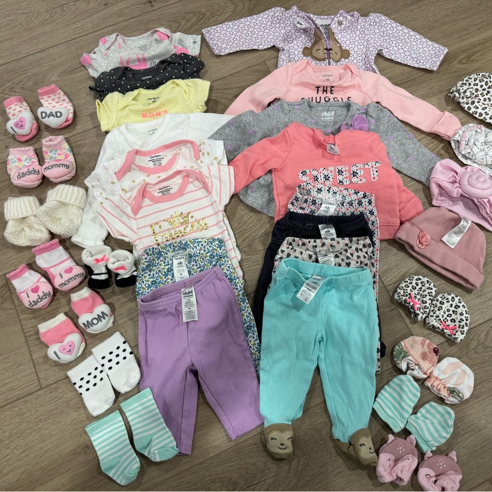 32 pcs Baby girl clothing bundle size Newborn